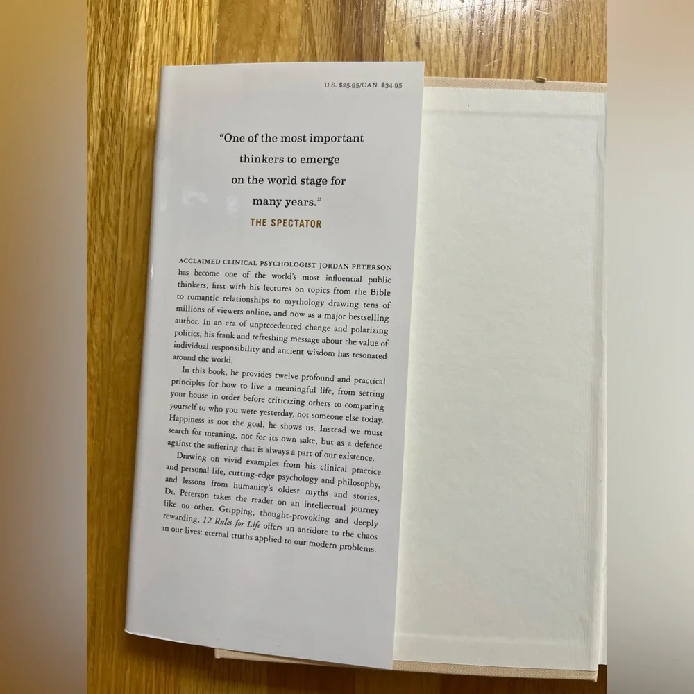 12 Rules For life Jordan B. Peterson An Antidote to Chaos hardcover novel book - Picture 3 of 6